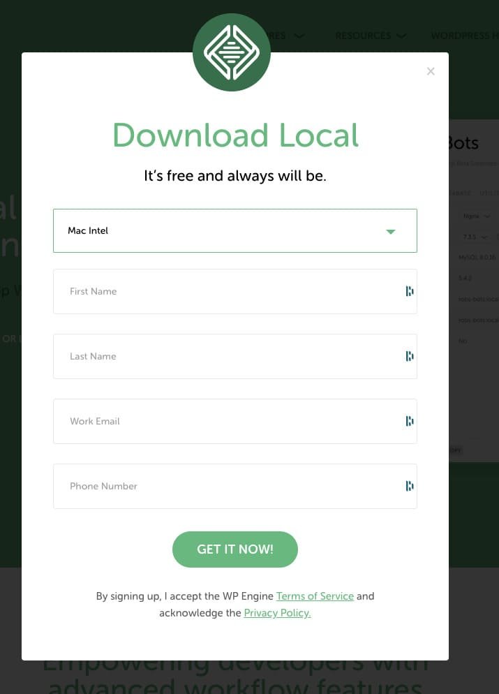Comment installer wordpress avec local wp palmsquare 