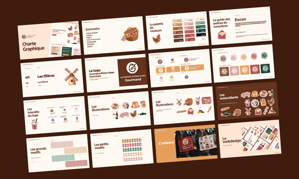 Exemple de charte graphique créer par notre agence digitale à Montpellier