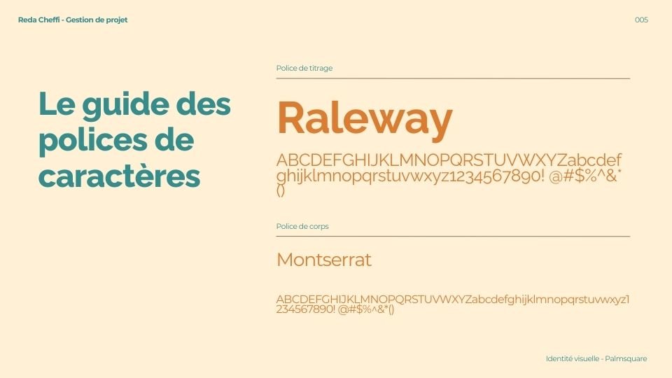 Exemple de typographie utiliser dans une charte graphique
