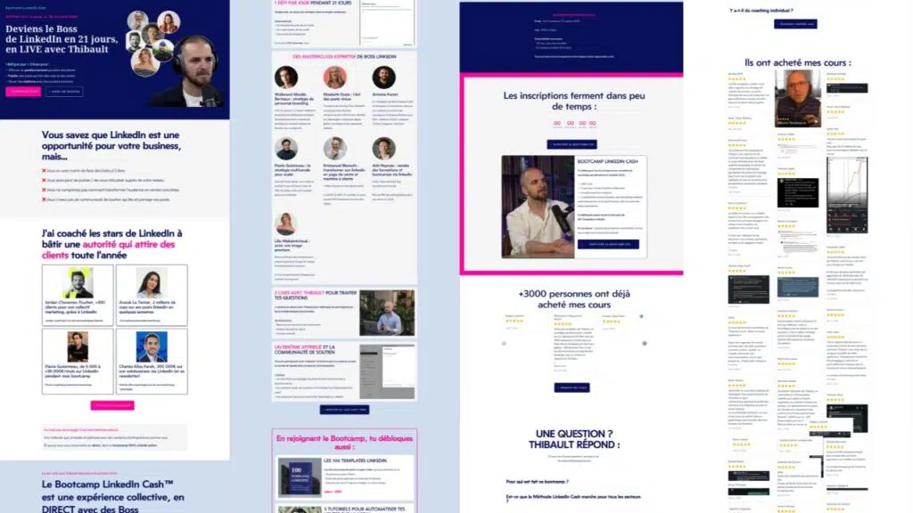 landing page créer avec système io