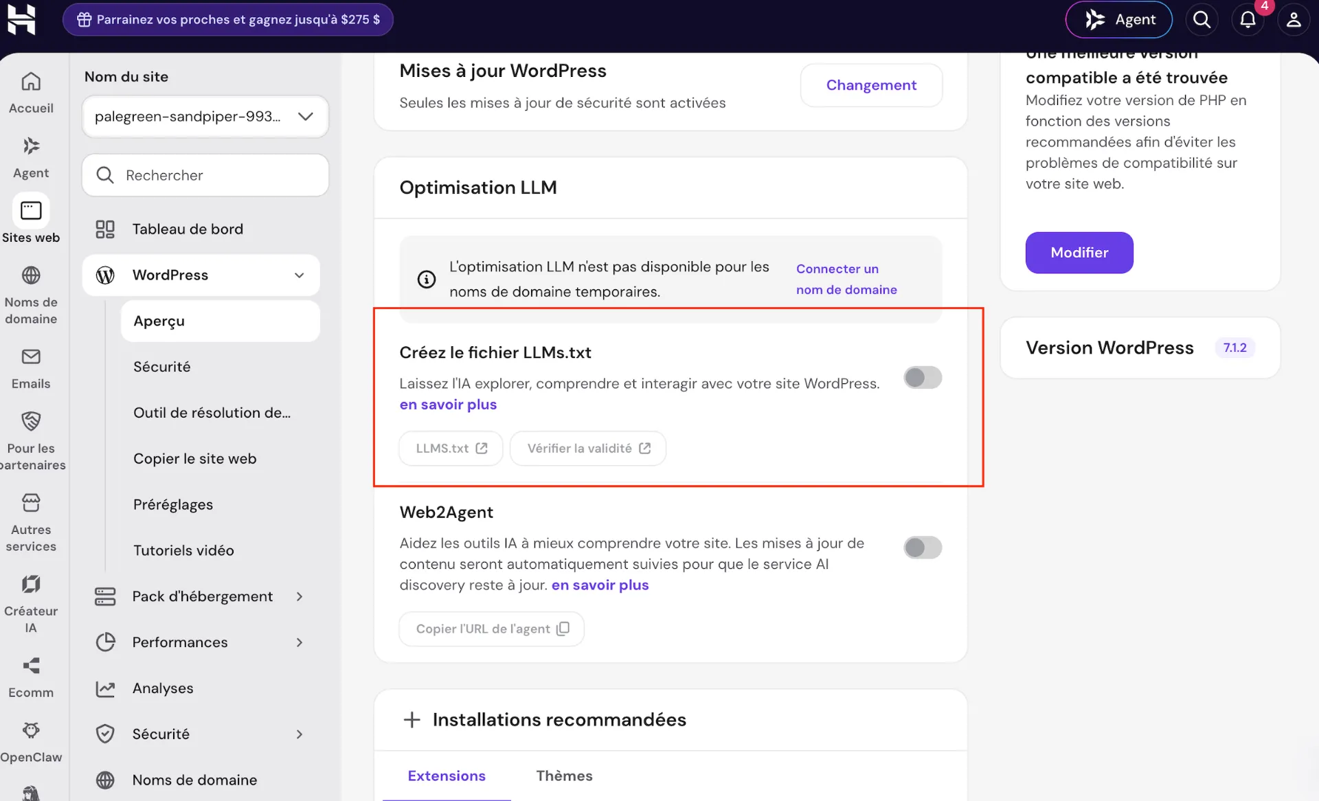 Création du fichier LLMs.txt pour permettre à l'IA d'explorer et d'interagir avec le site WordPress.