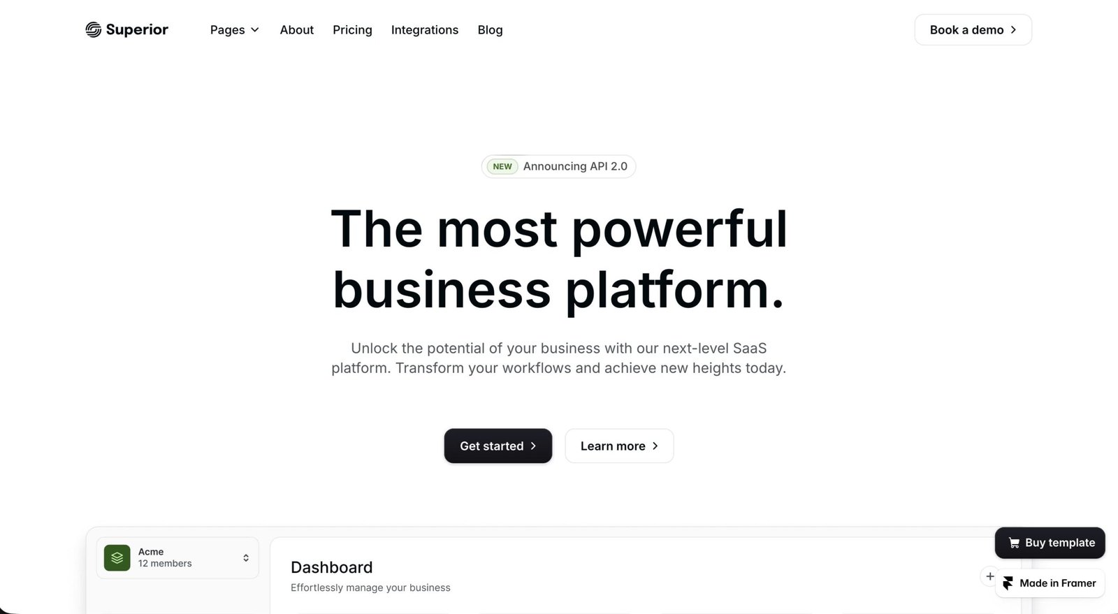 Landing page minimaliste