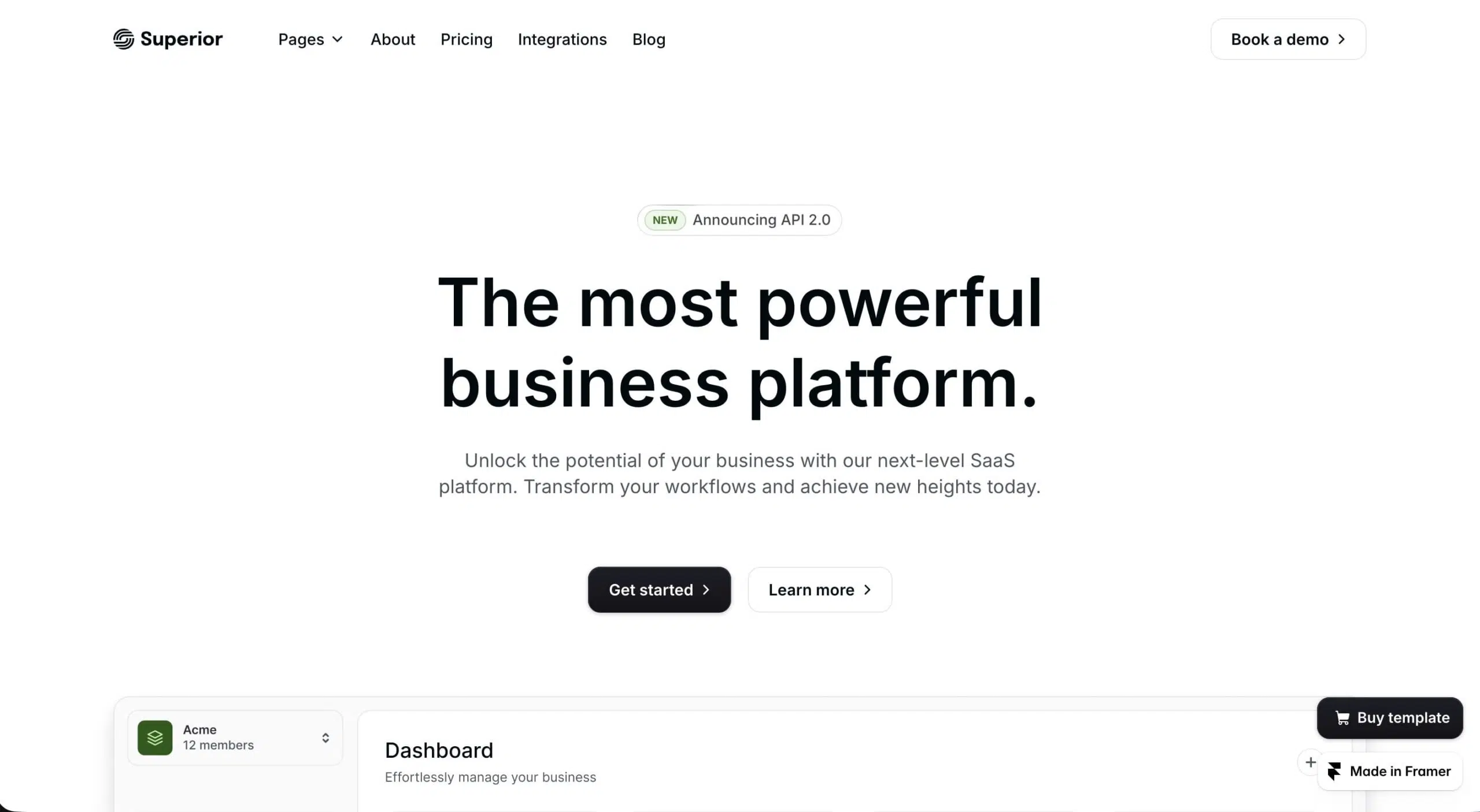 Landing page minimaliste