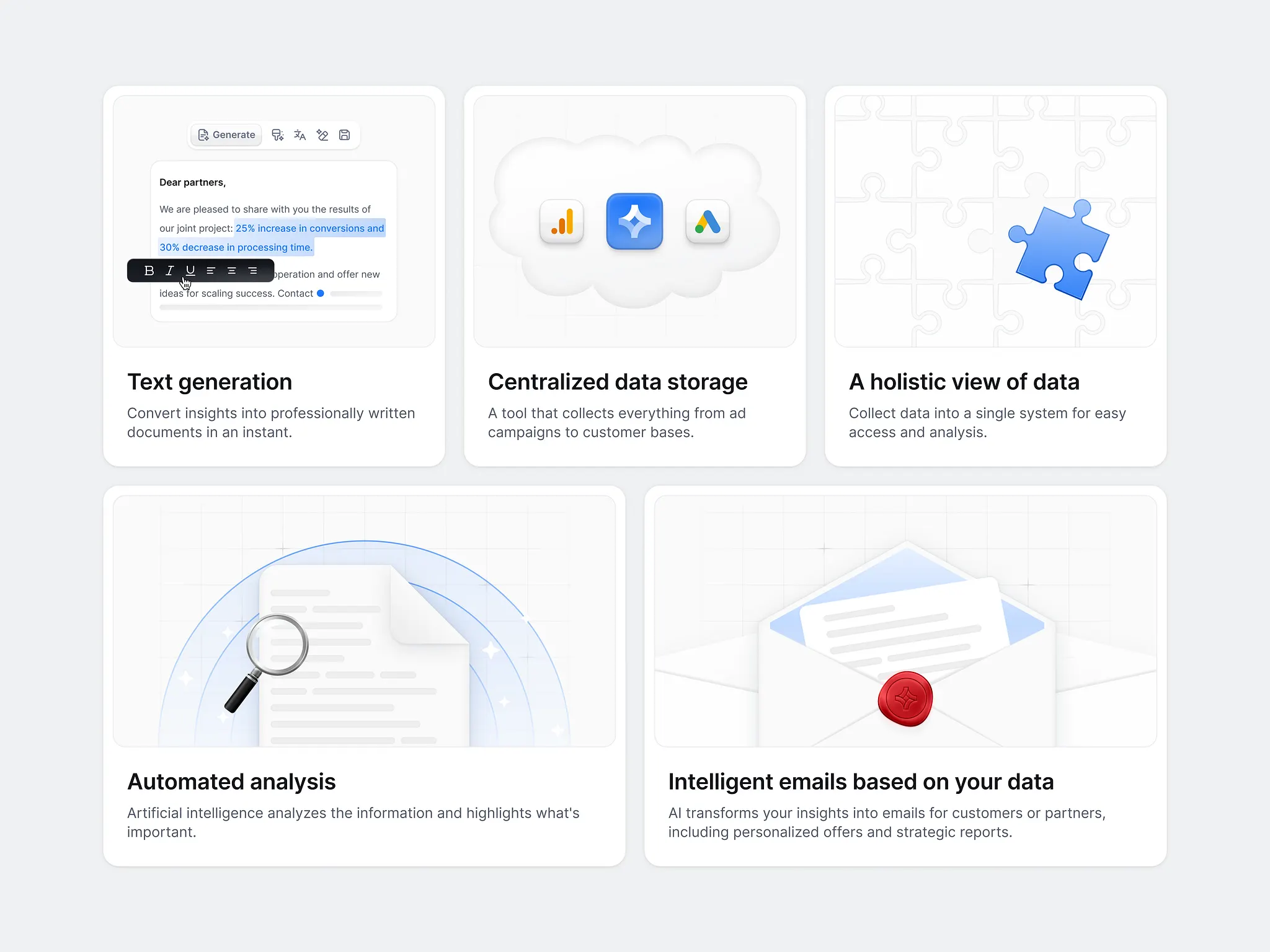 Exemple de design tendance en 2026 , style bento grid