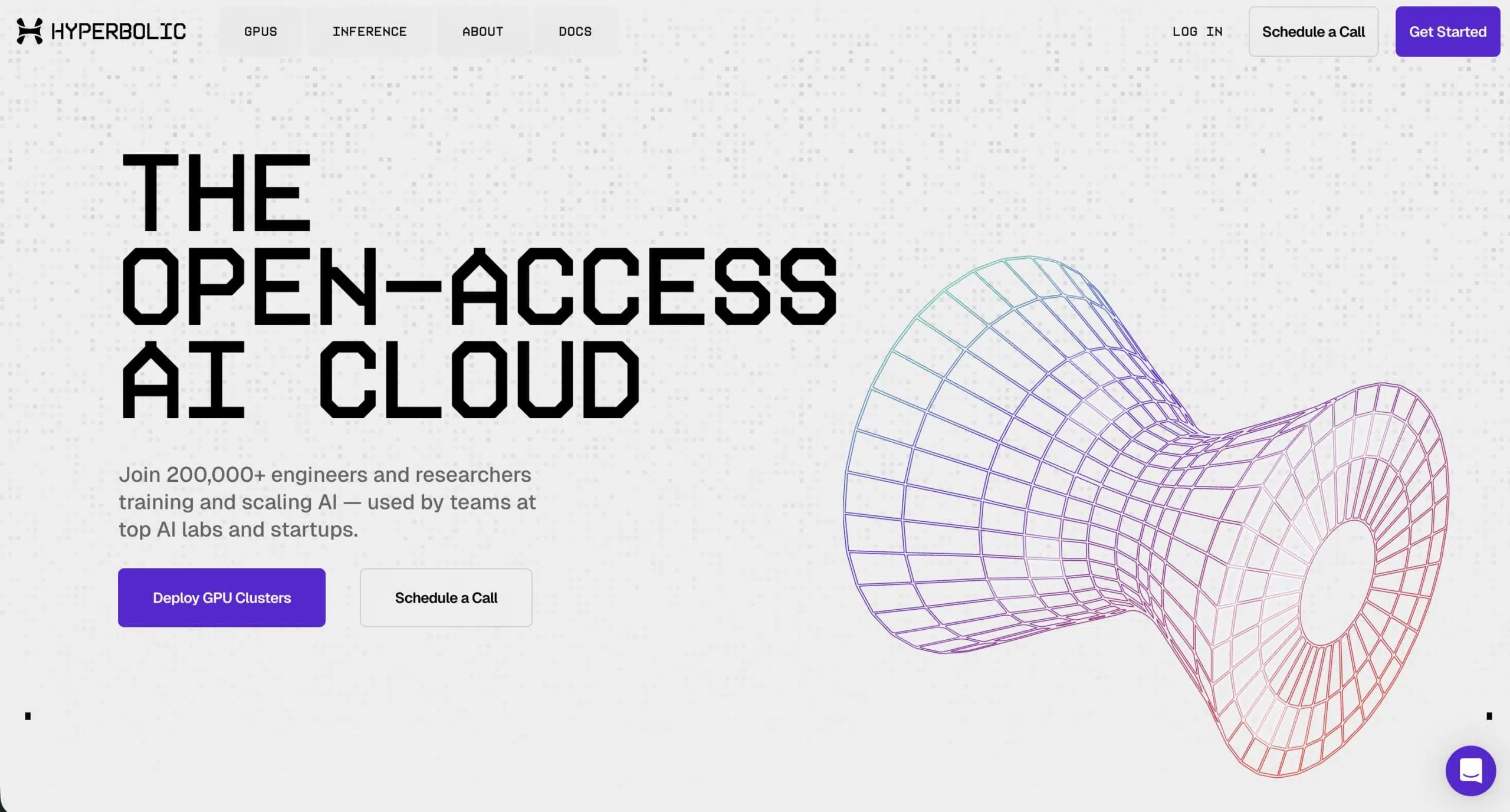 Exemple de design tendance en 2026 , le cas de Hyperbolic qui à un styleBlueprint