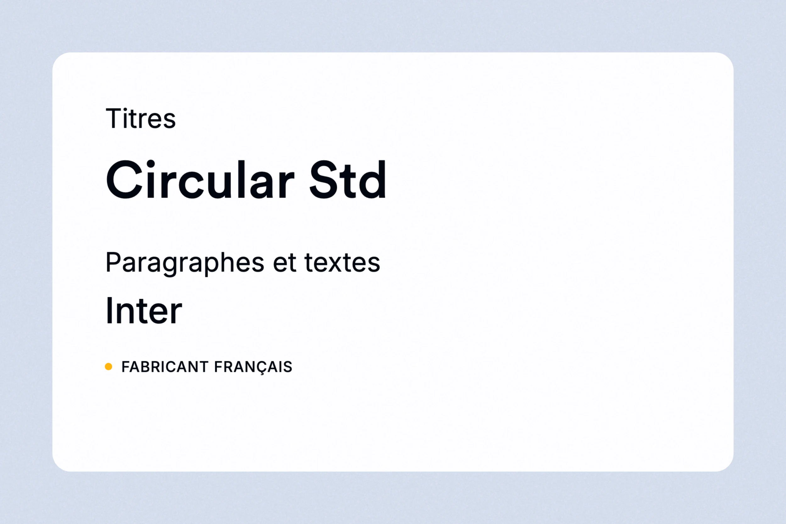 Typographies du site Sfel : Circular Std et Inter